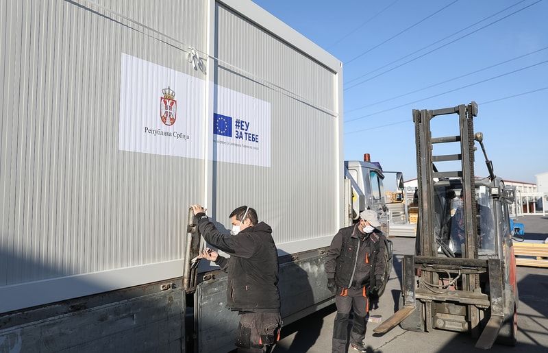 EU donates 100 triage containers to Serbia for emergency care of patients