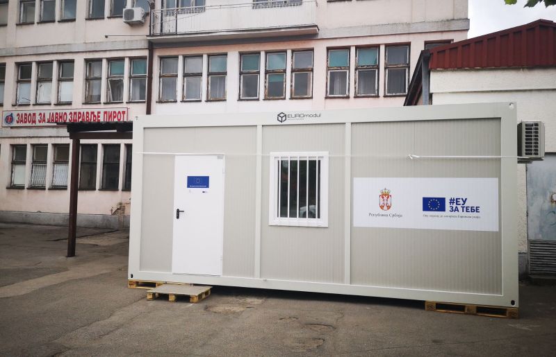 Pirot Receieves EU Funded COVID-19  Testing Container